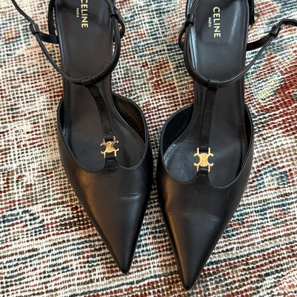 Celine Kitten T-Bar Strap Pump in Calfskin - Picture 5 of 8